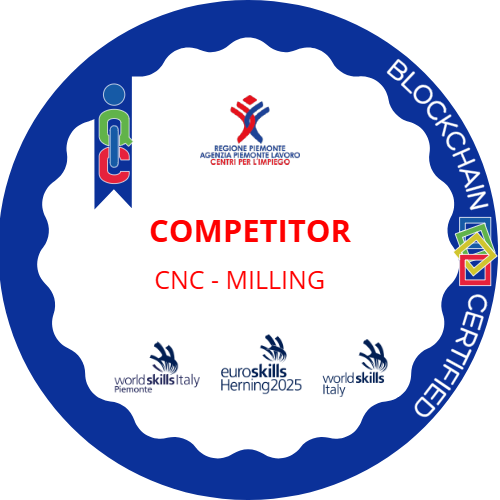 Competitor CNC-Milling ai Campionati dei Mestieri EuroSkills Herning 2025.