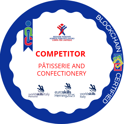 Competitor Pâtisserie and confectionery ai Campionati dei Mestieri EuroSkills Herning 2025.