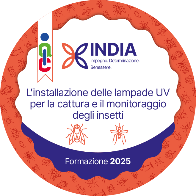 L’installazione delle lampade UV per la cattura e il monitoraggio degli insetti