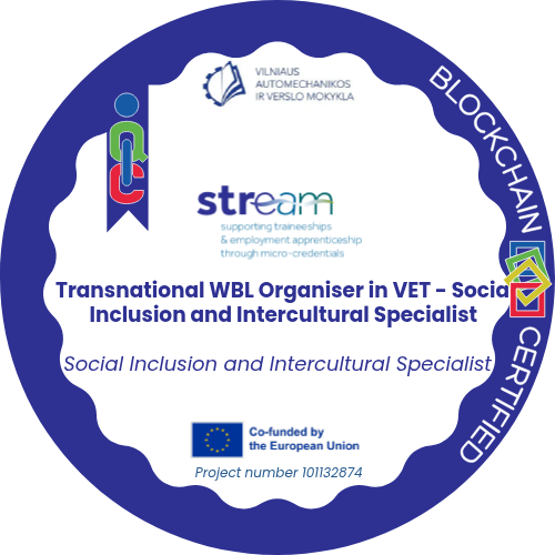 Transnational WBL Organiser in VET - Social Inclusion and Intercultural Specialist 