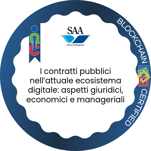 I contratti pubblici nell’attuale ecosistema digitale: aspetti giuridici, economici e manageriali. Corso di formazione specialistica utile per la qualificazione delle stazioni appaltanti 