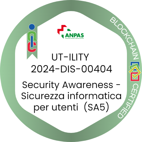 UT-ILITY 2024-DIS-00404: Security Awareness - Sicurezza informatica per utenti (SA5)