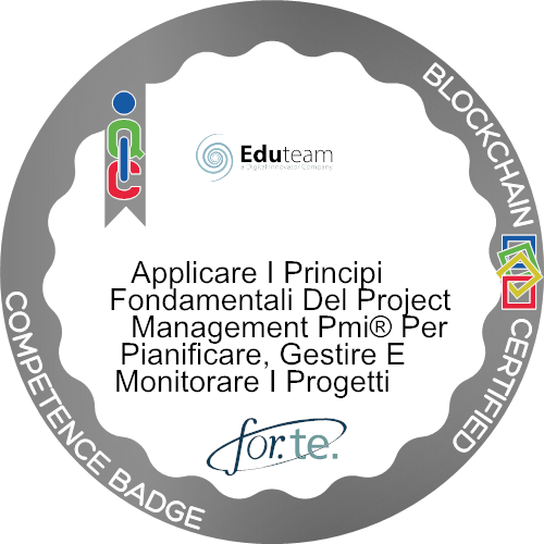 Logo del badge 44. Corso per la certificazione PM Fundamentals - PMI®