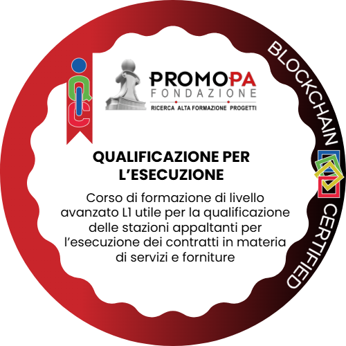 QUALIFICAZIONE PER L’ESECUZIONE – LIVELLO AVANZATO L1 SERVIZI E FORNITURE