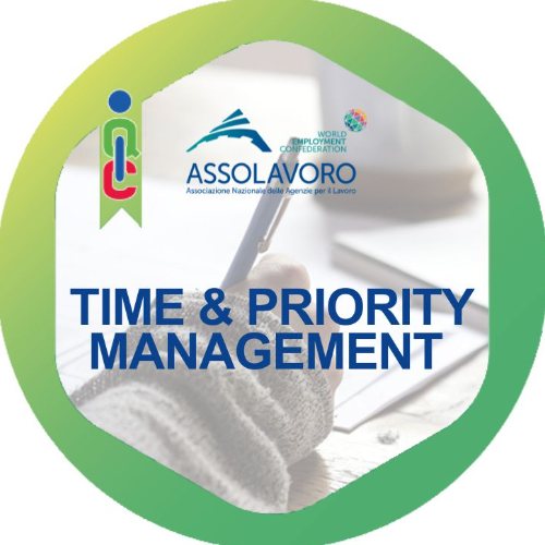 Logo del badge Time & Priority Management Organizzativo