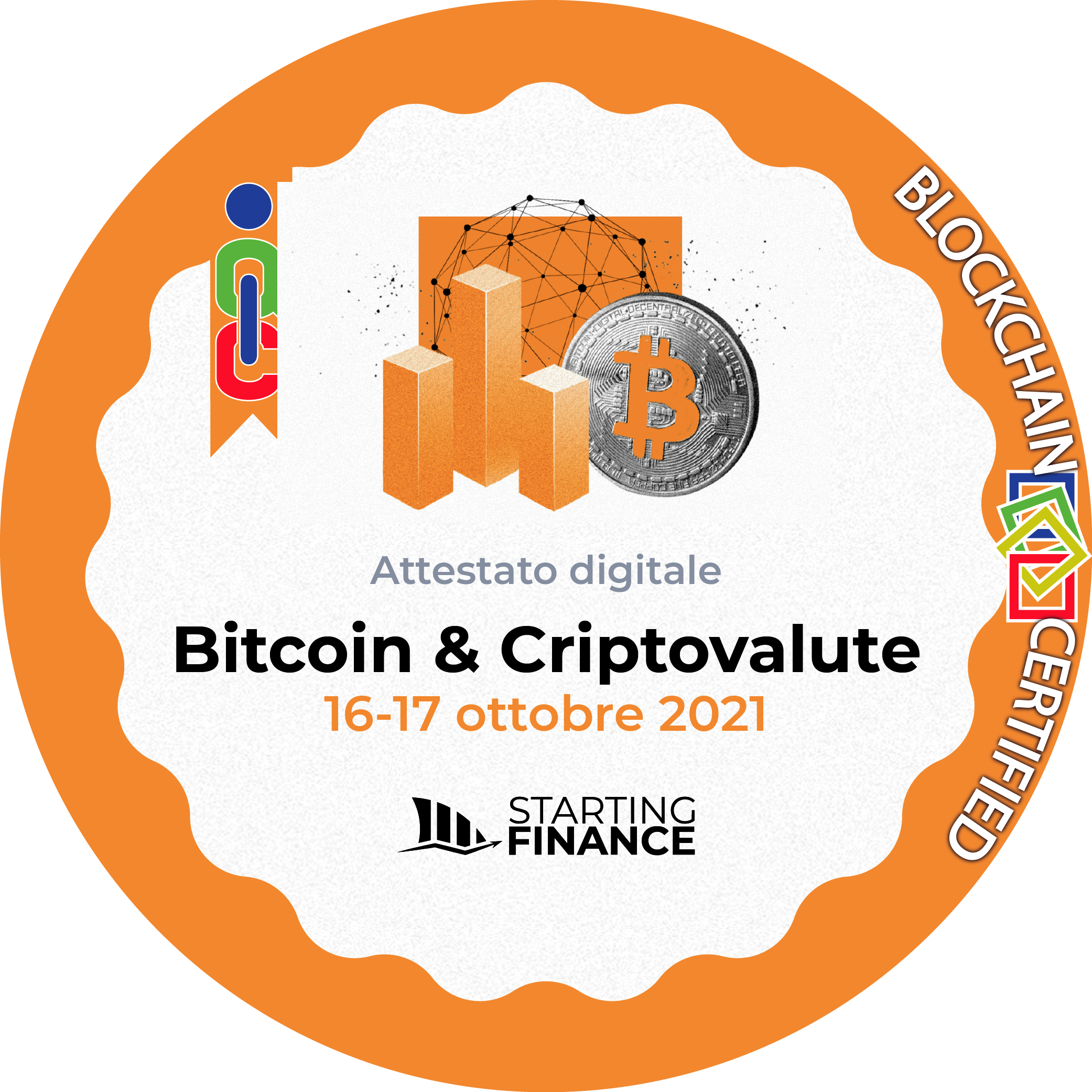 Masterclass Bitcoin & Criptovalute | Starter | Streaming | 16-17 ottobre 2021