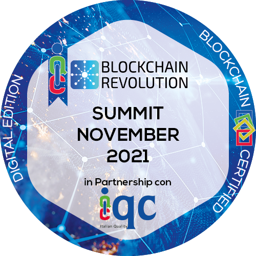 Blockchain Revolution Italian Summit (BRIS) – Partecipazione II edizione Novembre 2021 | Speaker Badge