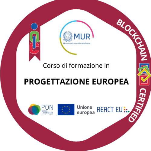 Badge for CORSO DI FORMAZIONE IN PROGETTAZIONE EUROPEA