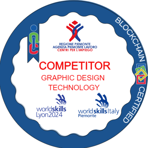 Competitor Graphic Design Technology ai Campionati dei Mestieri WorldSkills Lyon 2024.