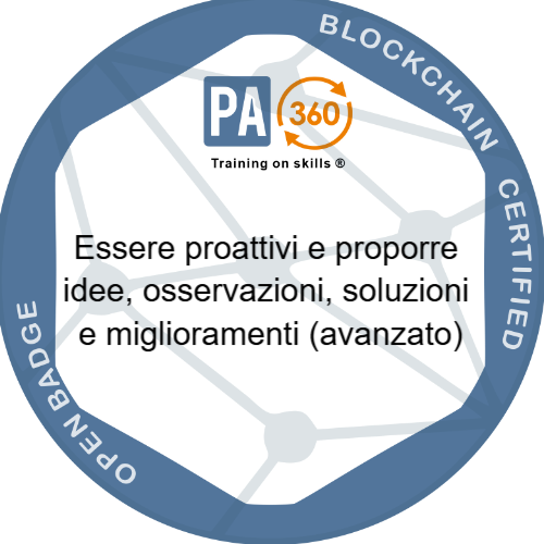 Essere proattivi e proporre idee, osservazioni, soluzioni e miglioramenti (avanzato)