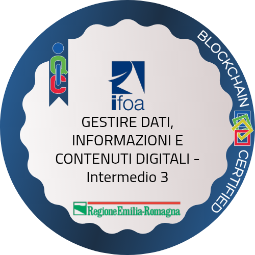GESTIRE DATI, INFORMAZIONI E CONTENUTI DIGITALI - Intermedio 3