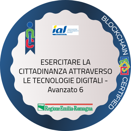 ESERCITARE LA CITTADINANZA ATTRAVERSO LE TECNOLOGIE DIGITALI - Avanzato 6