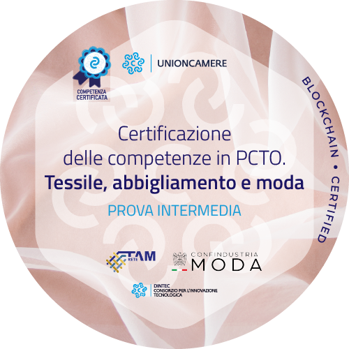 Certificazione delle competenze in PCTO. Tessile Abbigliamento Moda – Prova intermedia